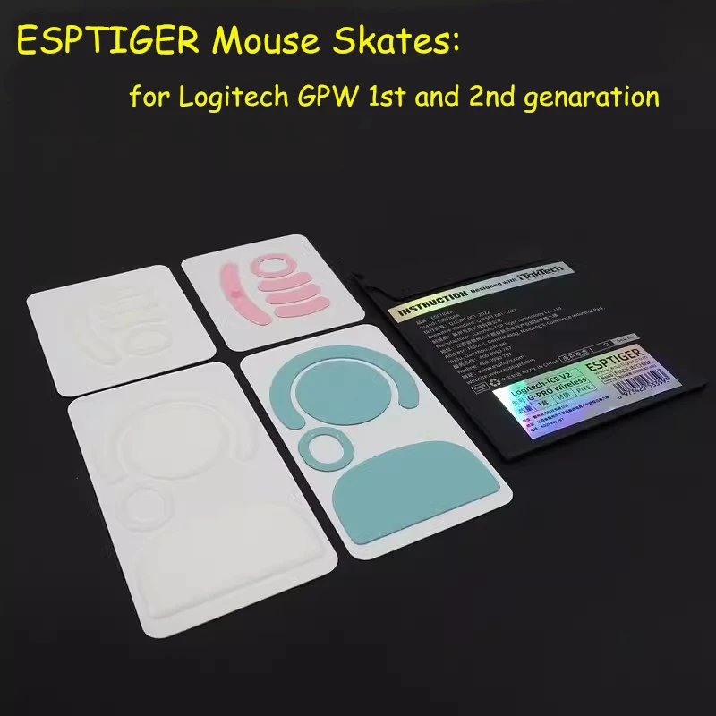 

1 Pack Esports Tiger Mouse Skates Mouse Feet For G PRO X Superlight GPX 2 GPW 1st 2nd Generation White Arc 2.0 ICE Mouse glides