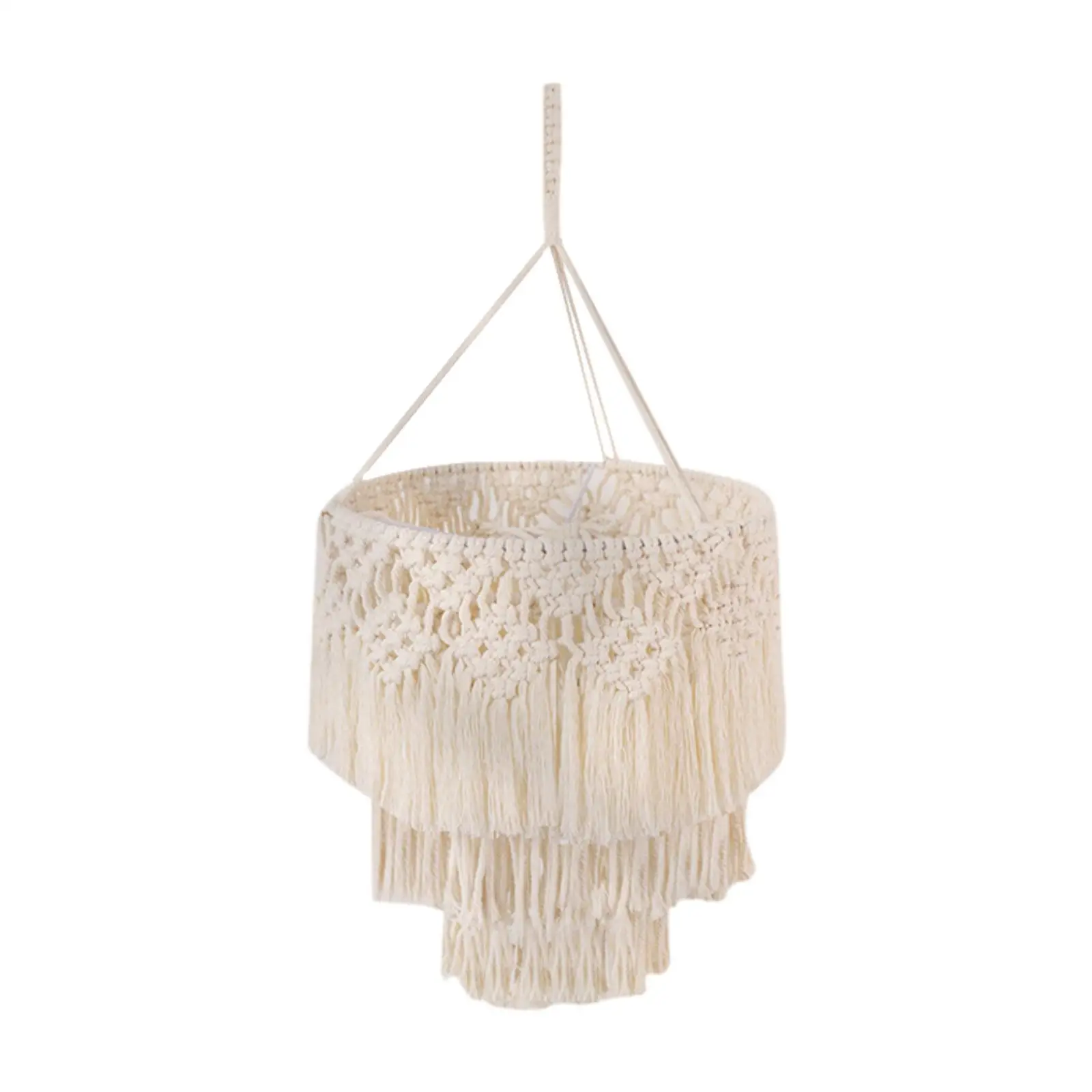 Boho Macrame Lamp Shade - Handwoven Light Cover for Hanging Pendant Lights 1 S0c2c68ca6e9f4989830199b7600be7a0U