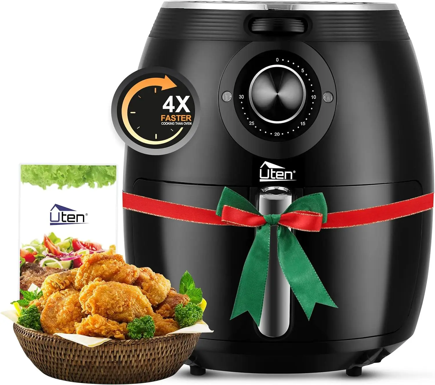 Air Fryer 5.8QT/5.5L, Uten 1700W AirFryer High-Power Electric Hot Temperature Control & Timer Knob, Non Stick Fry Basket
Air Fryer 5.8QT/5.5L, Uten 1700W AirFryer High-Power Electric Hot Temperature Control & Timer Knob, Non Stick Fry Basket