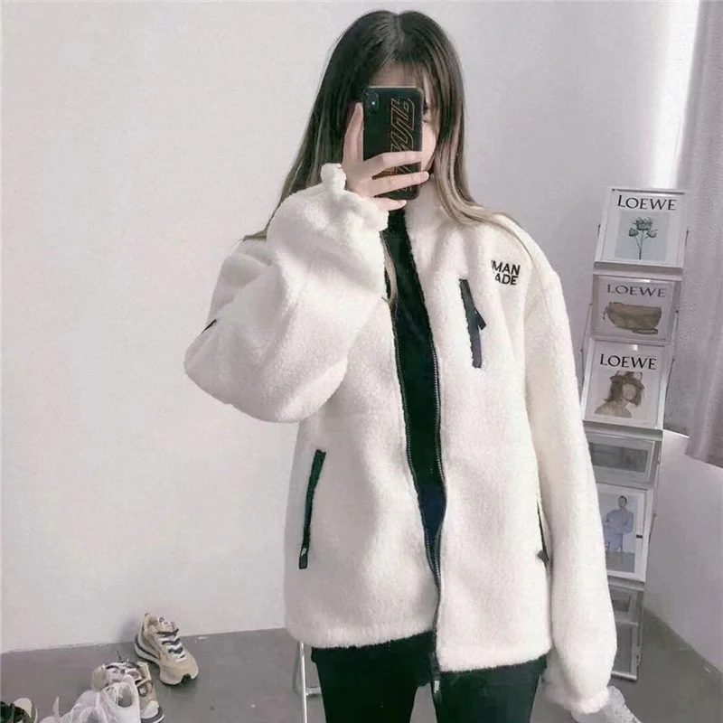 Retro Human Made 21AW Zipper Lamb Wool Fallow Baggy Warm Jacket For Men And Women
Retro Human Made 21AW Zipper Lamb Wool Fallow Baggy Warm Jacket For Men And Women