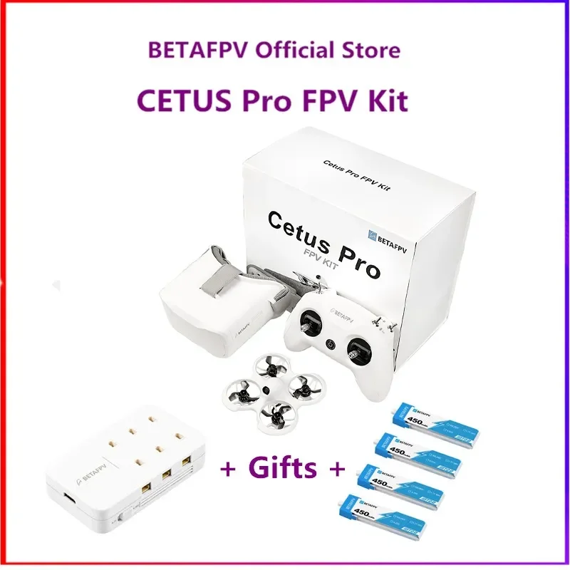 

BETAFPV Cetus Pro FPV Kit /BNF VR02 Goggles Literadio2 SE Transmitter BT2.0 450mah 1S Battery Brushless Racing Drone Quadcopter