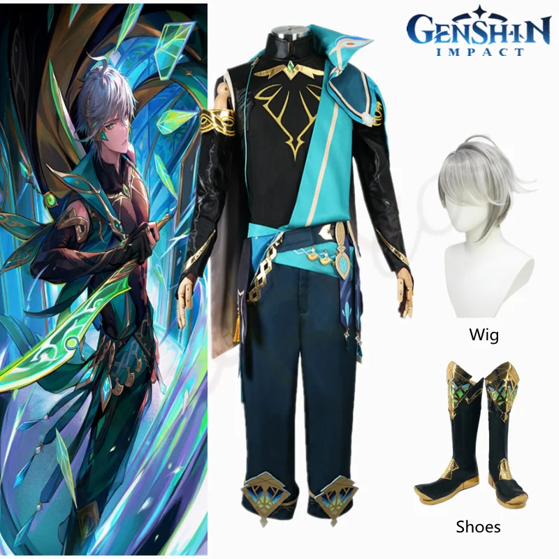 Game Genshin Impact Alhaitham Sumeru Cosplay Costume Shoes Wig Men Uniform Halloween Carnival Party Suit
Game Genshin Impact Alhaitham Sumeru Cosplay Costume Shoes Wig Men Uniform Halloween Carnival Party Suit