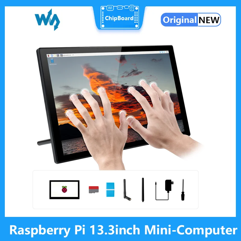 

13.3inch Mini-Computer Powered by Raspberry Pi CM4, HD Touch Screen, Multiple OS Support
