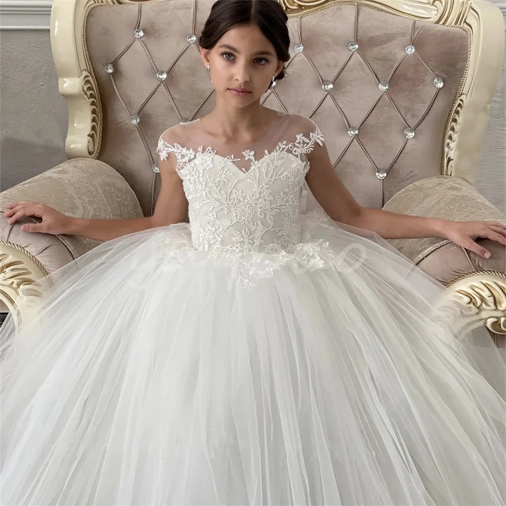 Tulle Puffy Flower Girl Dresses For Wedding Party Princess Lace Appliques Ball Gown Kid First Communion Gowns
Tulle Puffy Flower Girl Dresses For Wedding Party Princess Lace Appliques Ball Gown Kid First Communion Gowns