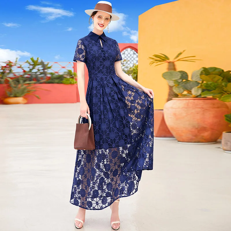 Spring Summer Lace Dress Turn-down Collar Long Dresses Short Sleeve for Sweet Girls Holidays Clothing Photograph Birthday Dress
Spring Summer Lace Dress Turn-down Collar Long Dresses Short Sleeve for Sweet Girls Holidays Clothing Photograph Birthday Dress