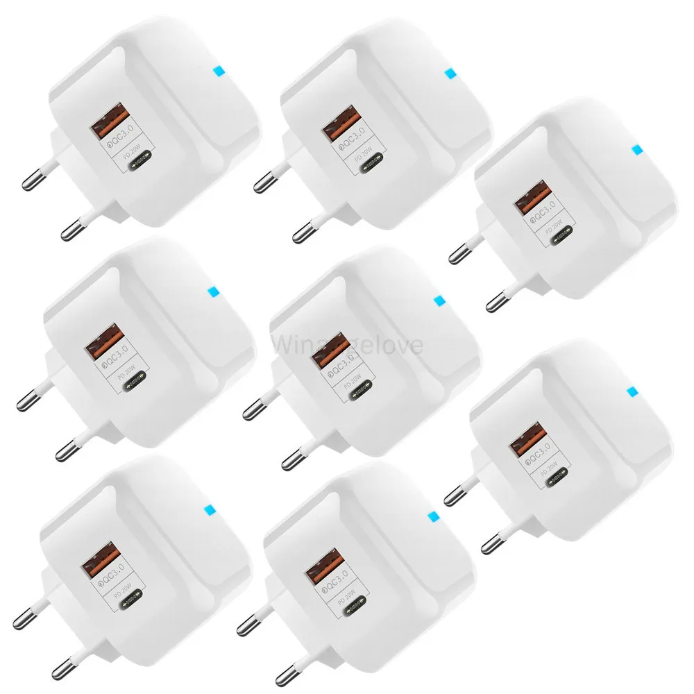10 pcs 20W Type C Charger PD 20W USB-C Fast Charging QC3.0 Travel Wall Charger Power Adapter For iPhone 14 12Pro Max
10 pcs 20W Type C Charger PD 20W USB-C Fast Charging QC3.0 Travel Wall Charger Power Adapter For iPhone 14 12Pro Max