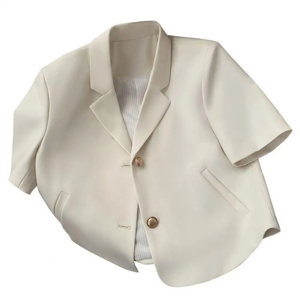 Women Suit Jacket Stylish Women's Office with Short Sleeves Double Button Closure Pockets Lightweight Suit for Work for Women
Women Suit Jacket Stylish Women's Office with Short Sleeves Double Button Closure Pockets Lightweight Suit for Work for Women