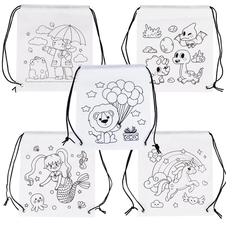 5-Pack Graffiti Drawstring Painting Bags with 6-Color Mini Pens 4 S0c360befd73a4ffb91edd79e5a1fc581z