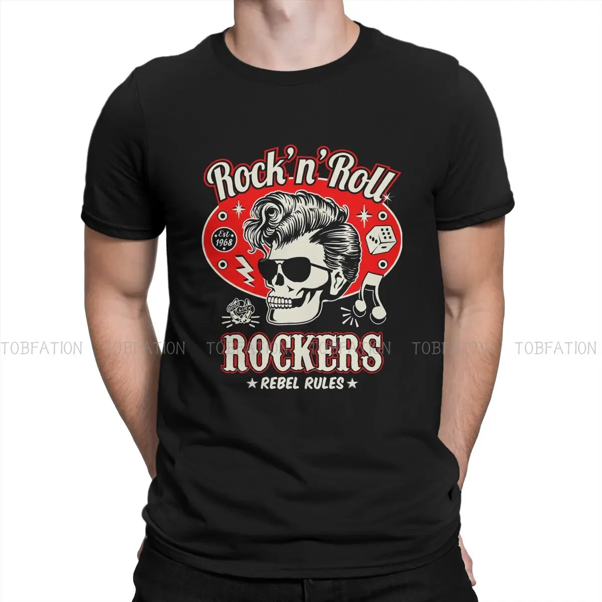 Skull Dice Rockers Style TShirt Rockabilly Rock and Roll Comfortable New Design Graphic T Shirt Short Sleeve
Skull Dice Rockers Style TShirt Rockabilly Rock and Roll Comfortable New Design Graphic T Shirt Short Sleeve