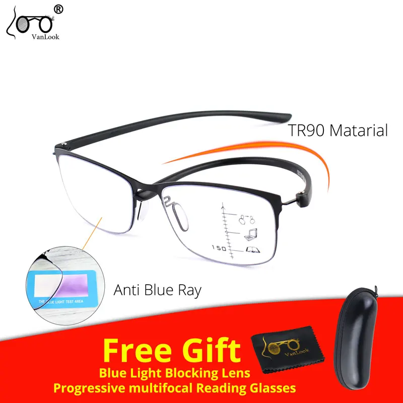 Multifocal Progressive Reading Glasses Men Women Blue Light Blocking Farsighted Glasses Distance And Near+1.0 1.5 2.0 2.5 3.5 4
Multifocal Progressive Reading Glasses Men Women Blue Light Blocking Farsighted Glasses Distance And Near+1.0 1.5 2.0 2.5 3.5 4