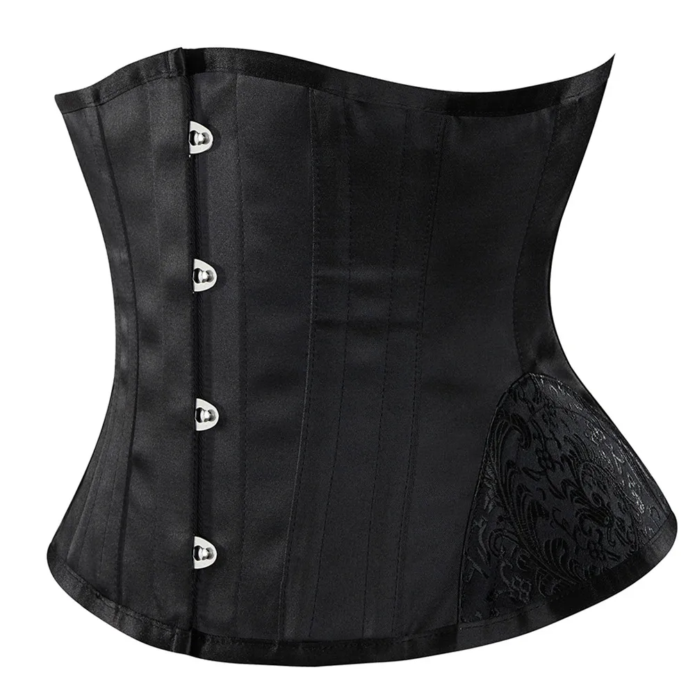 

Women Sexy Corset Top 14 Steel Boned Underbust Bustier Gothic Clothes Steampunk Corsets Waist Trainer Belt Shaper Plus Corselet