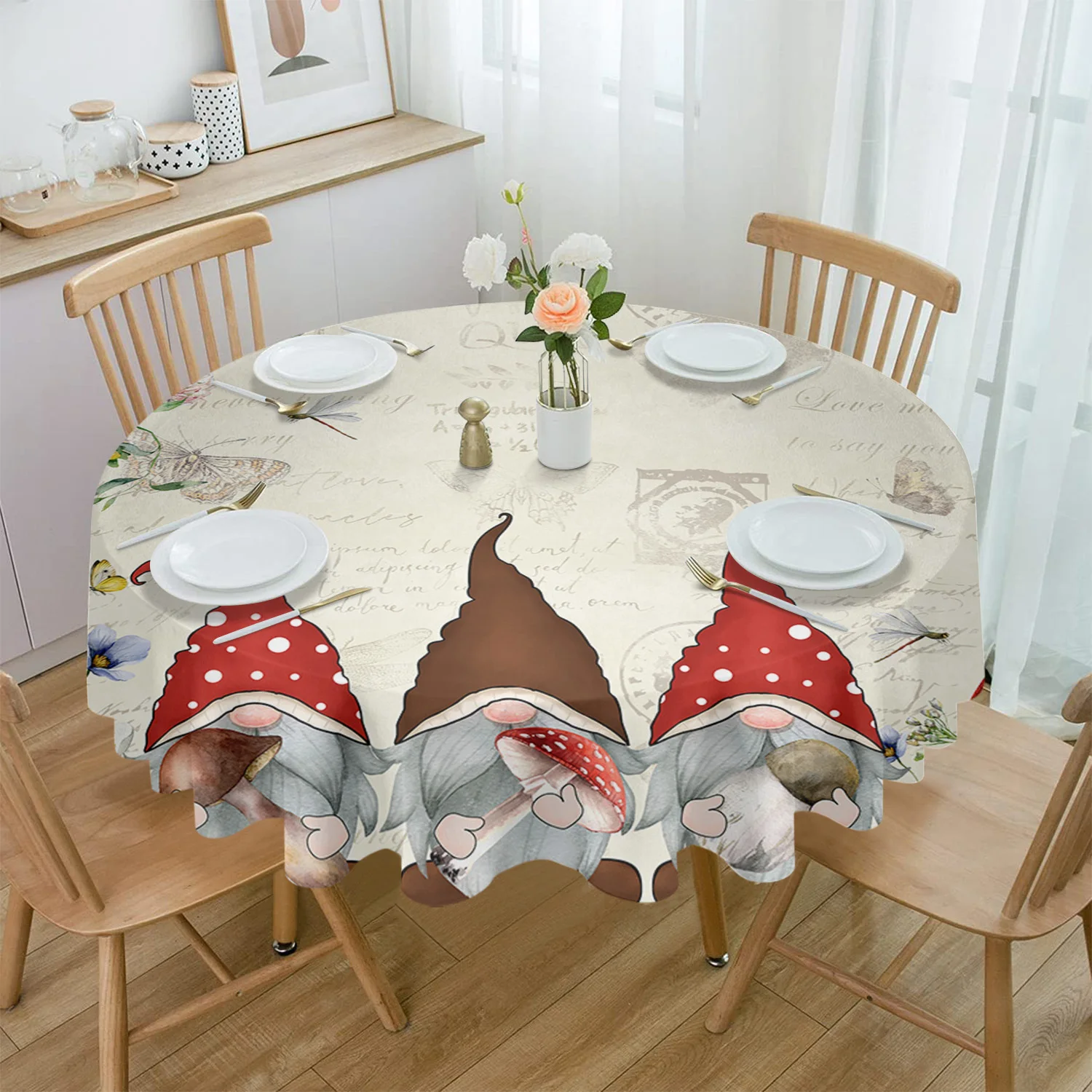 Mushroom Gnomes Plants Flowers Round Tablecloth Party Kitchen Dinner Table Cover Holiday Decor Waterproof Tablecloths
Mushroom Gnomes Plants Flowers Round Tablecloth Party Kitchen Dinner Table Cover Holiday Decor Waterproof Tablecloths