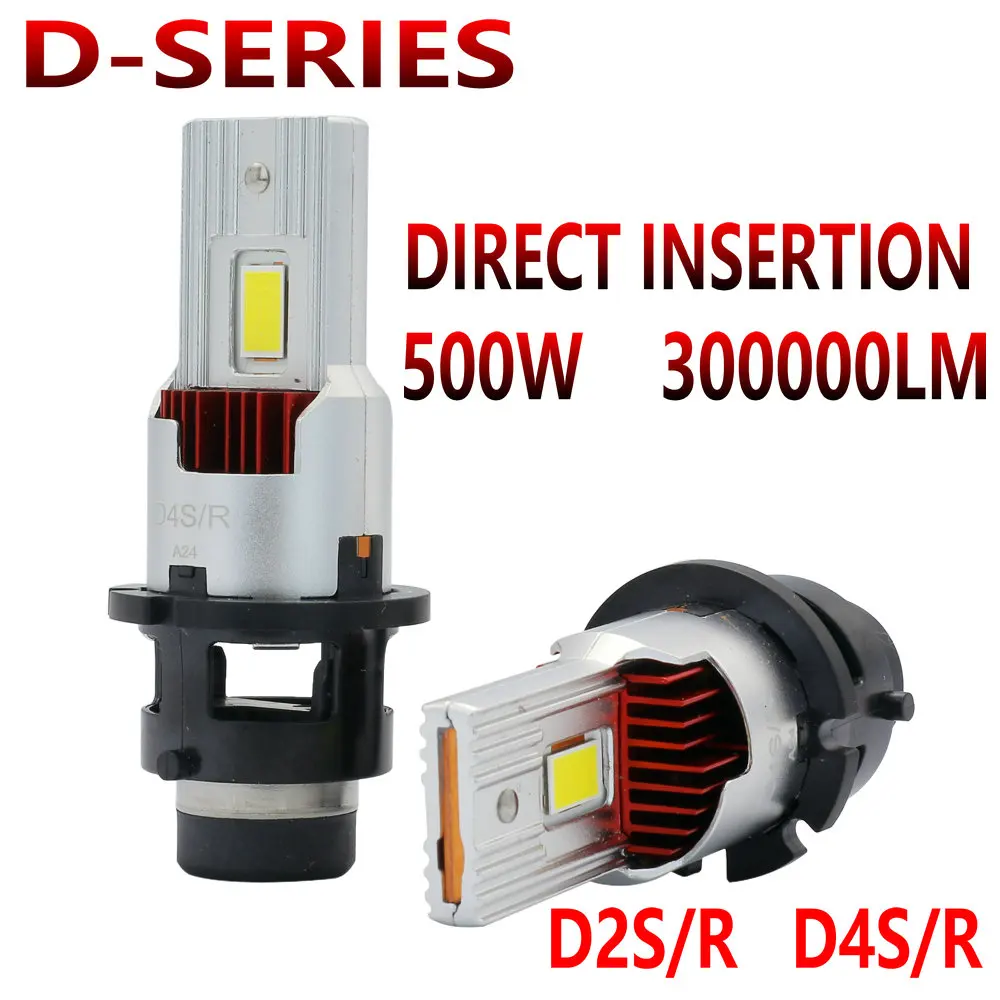 

D2S D4S 1:1 Led Headlight Replace HID Xenon Kit LED Bulb D2R D4R Car Lamp Auto Light CSP CANbus 12V Plug and Play CSP Chip Turbo