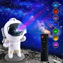 Astronaut Galaxy Starry Projector Lamp LED Star Sky Night Light with Remote Control For Bedroom Home Decor Kids Birthday Gift