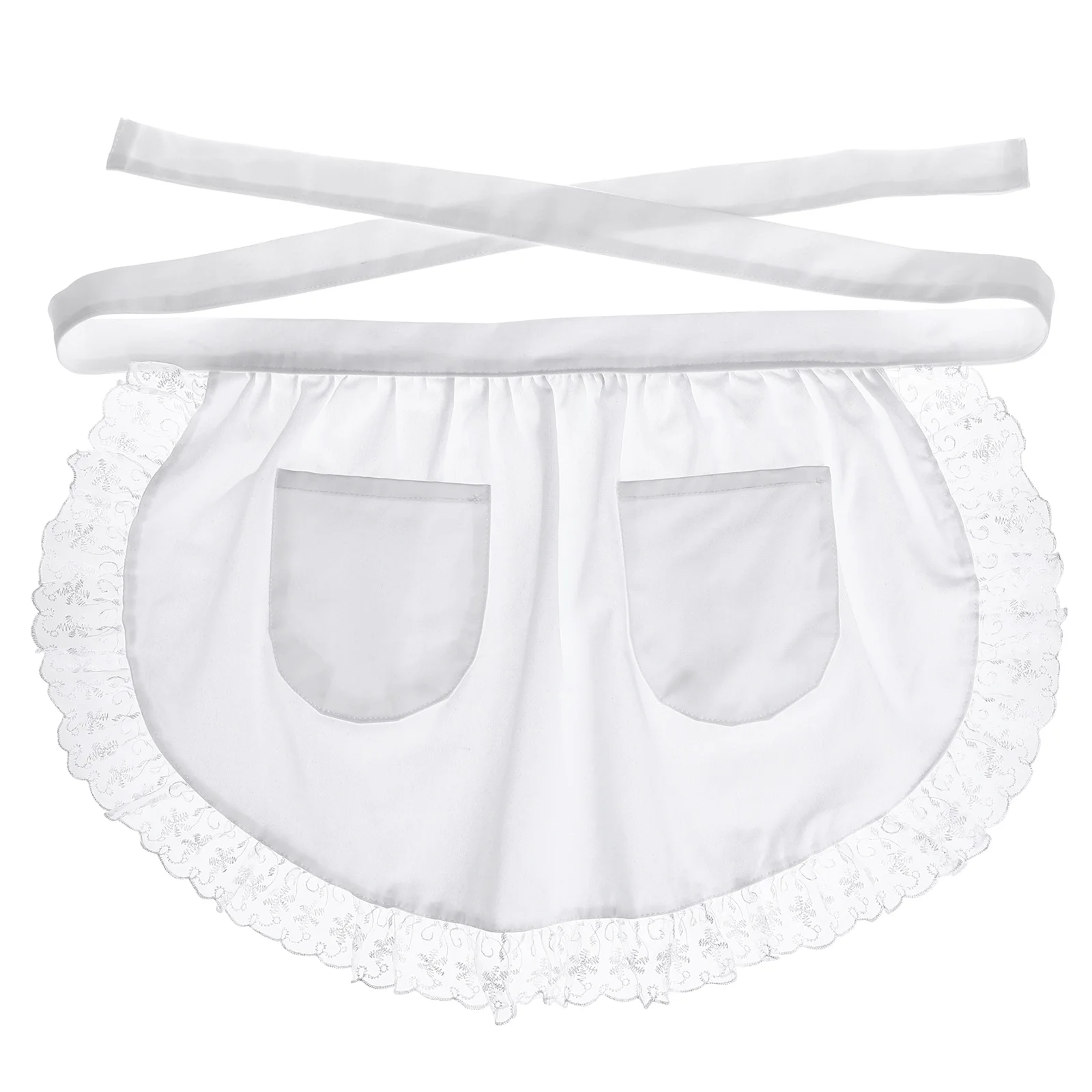 Cotton Waist Apron Lace Short Apron with Pockets for Maid Waitress Servant (White)
Cotton Waist Apron Lace Short Apron with Pockets for Maid Waitress Servant (White)