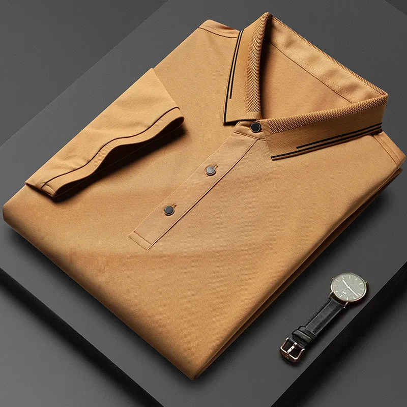 High-quality Silk Polo Shirts Men 2024 Summer Slim Fit Casual Turn Down Collar Polo T-shirts Business Social Men Clothing 2024
High-quality Silk Polo Shirts Men 2024 Summer Slim Fit Casual Turn Down Collar Polo T-shirts Business Social Men Clothing 2024
