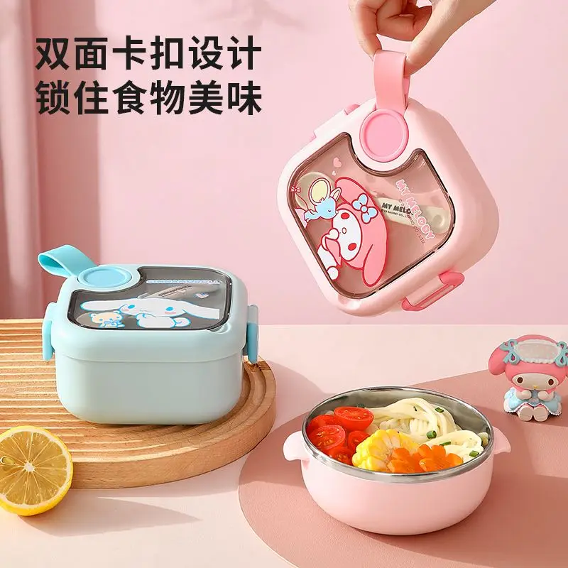 Sanrio Cinnamoroll My Melody Anime Kawaii Children Lunch Box Cute Cartoon Portable Outdoor Bowl Bento Bag Tableware Kids Toys
Sanrio Cinnamoroll My Melody Anime Kawaii Children Lunch Box Cute Cartoon Portable Outdoor Bowl Bento Bag Tableware Kids Toys