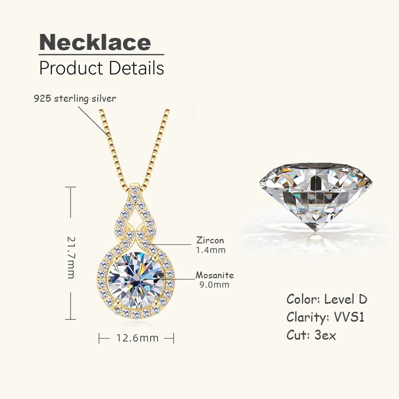 D Color Moissanite Infinity Pendant Necklace Women Real 925 Sterling Silver Engagement Luxury Gourd Shape Jewelry GRA 17 Mallzona S0c415b18f4db4451933dd1012d98fe70B D Color Moissanite Infinity Pendant Necklace Women Real 925 Sterling Silver Engagement Luxury Gourd Shape Jewelry GRA Mallzona