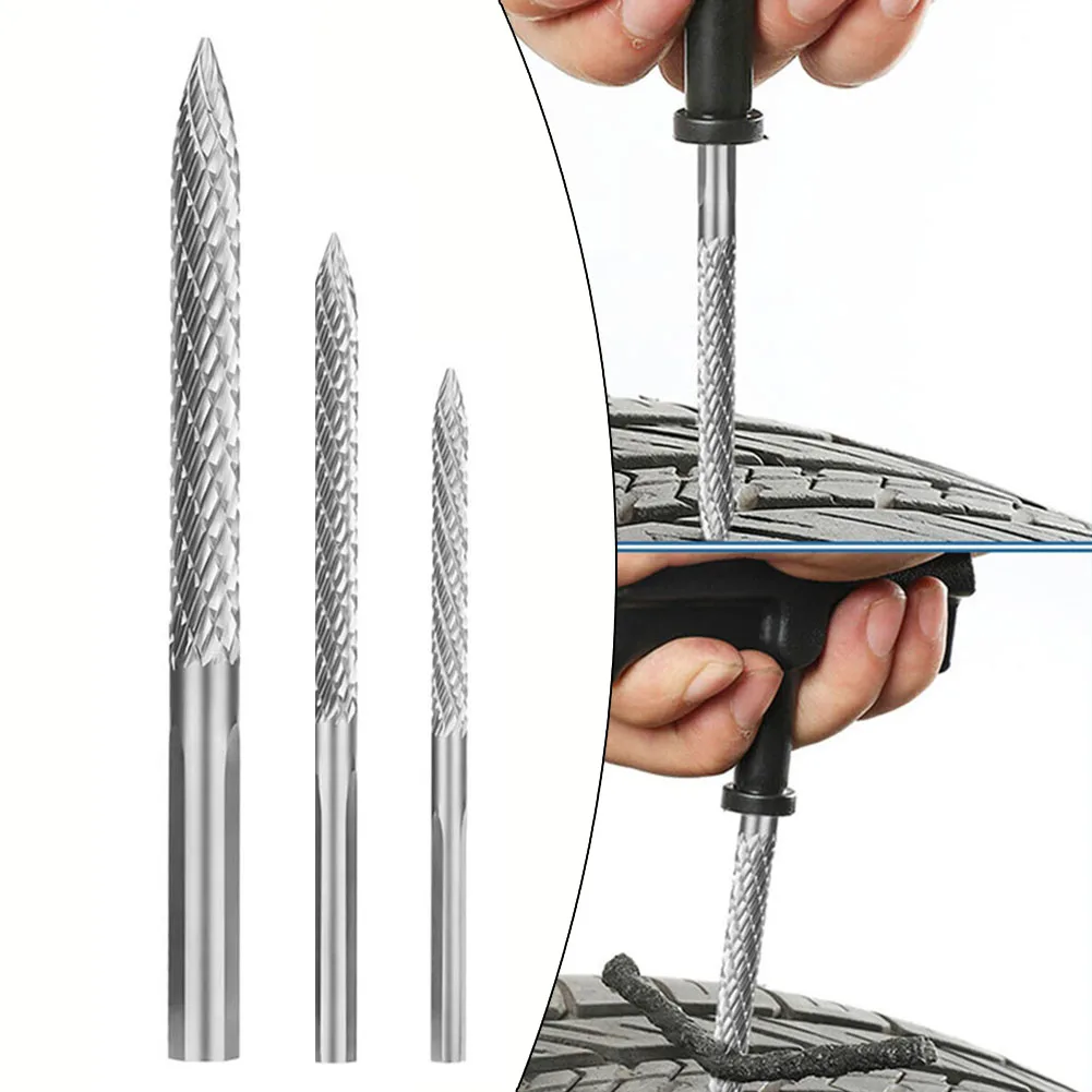 3pcs Carbide Rotary Burrs Pneumatic Drill Bit Tyre Puncture Patch Plug Car Tire Repair Tool Electric Drill Accessories
3pcs Carbide Rotary Burrs Pneumatic Drill Bit Tyre Puncture Patch Plug Car Tire Repair Tool Electric Drill Accessories