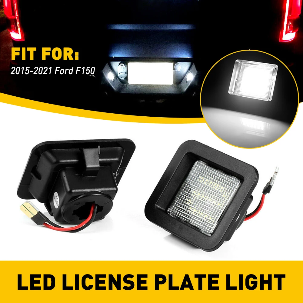 

2X Car License Plate LED Light Lamp Bulb 12V For Ford F150 XL XLT SSV Police Responder Lariat King Ranch Platinum Limited Raptor