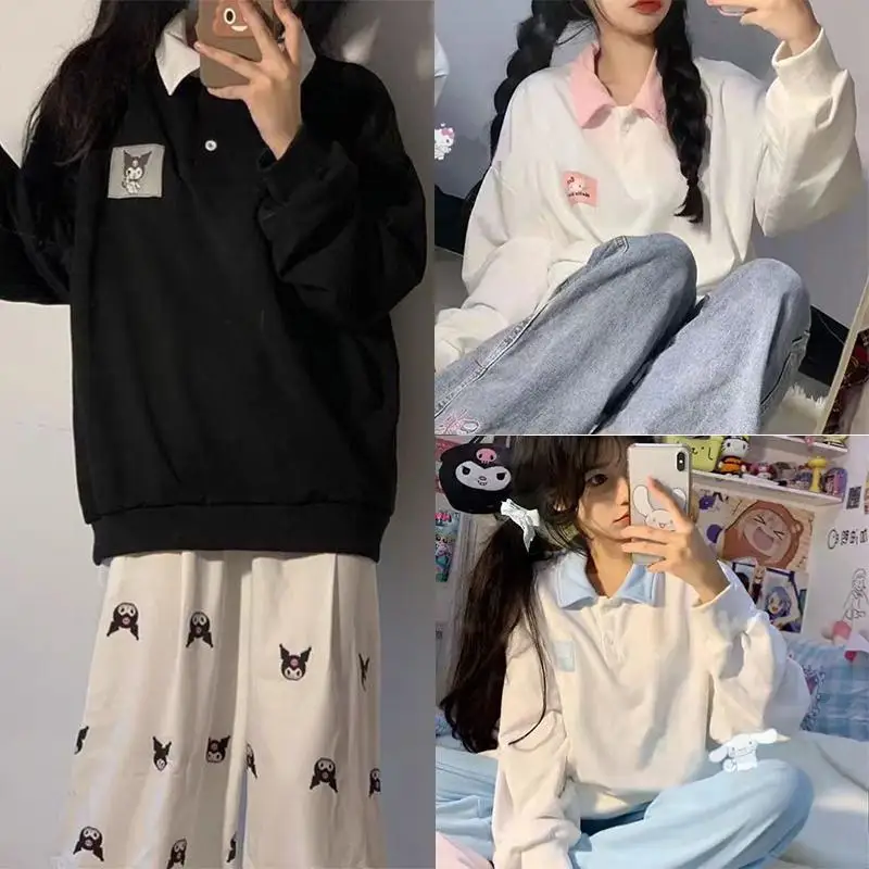 Cartoon Cute Sanrios Hoodie Hello Kittys Kuromi Girl Heart Autumn Printing Loose Casual Comfortable Wild Long Sleeve Top Shirt
Cartoon Cute Sanrios Hoodie Hello Kittys Kuromi Girl Heart Autumn Printing Loose Casual Comfortable Wild Long Sleeve Top Shirt