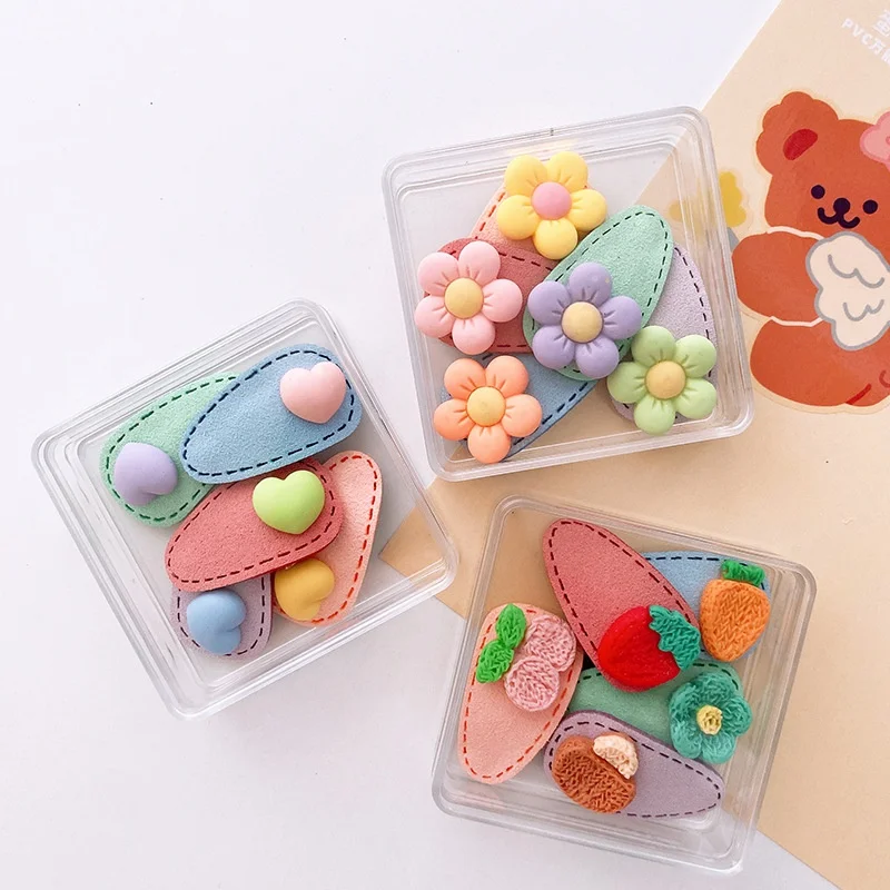 5PCS Simple Cute Children Hair Pins Cartoon Leather Love Flower BB Hair Clips Girl Fashion Barrettes Baby Accessories
5PCS Simple Cute Children Hair Pins Cartoon Leather Love Flower BB Hair Clips Girl Fashion Barrettes Baby Accessories