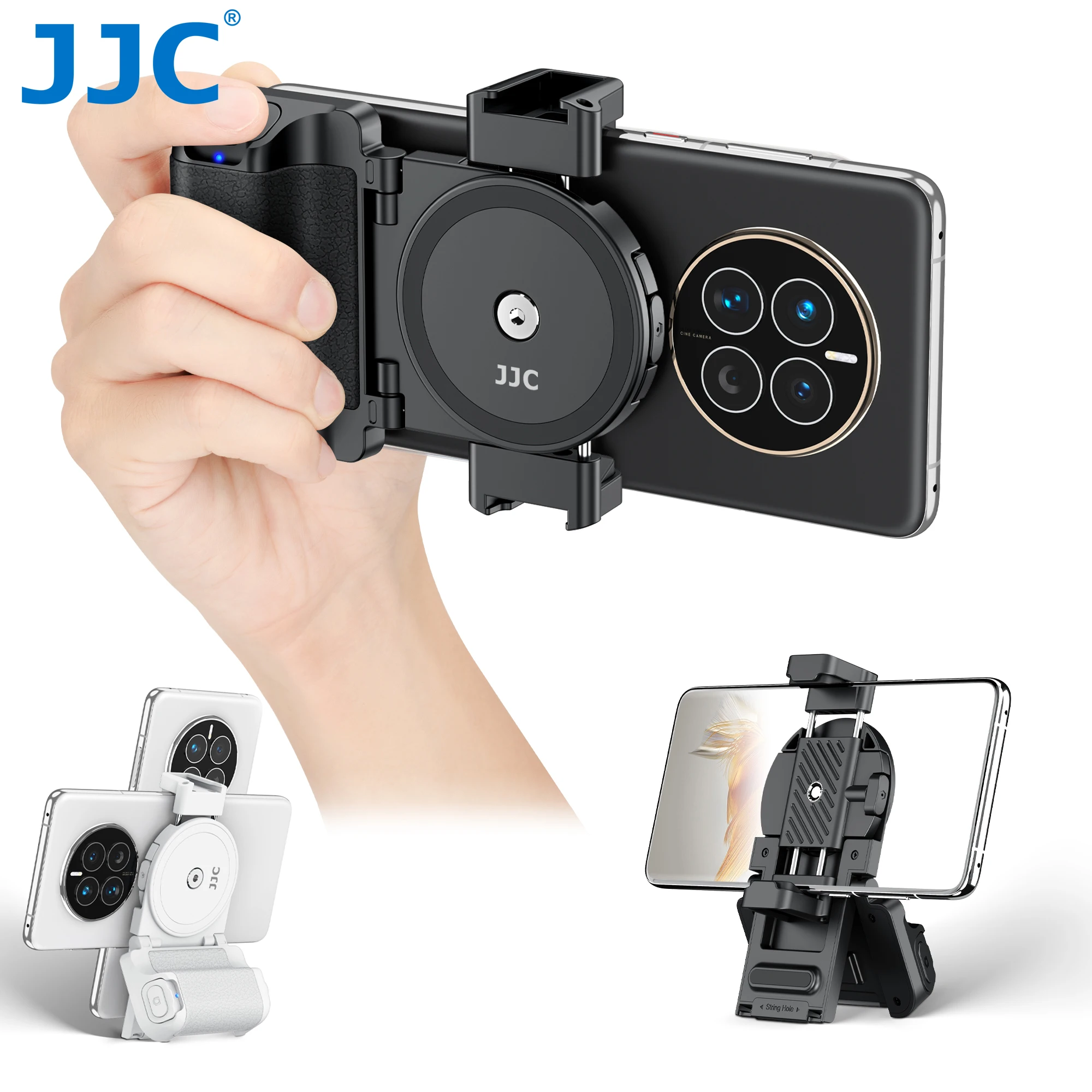 

JJC Iphone Grip with Wireless Shutter Remote for iPhone 15Pro/ 14 Pro/14Pro Max/13Pro/13Pro Max Samsung for Video Photo Shooting