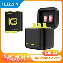 TELESIN 1750mAh Battery Charger For GoPro Hero 10 9 8 7 6 5 with TF Card Storage Fast Charging Charger Action Camera Accessories TELESIN 1750mAh Battery Charger For GoPro Hero 10 9 8 7 6 5 with TF Card Storage Fast Charging Charger Action Camera Accessories