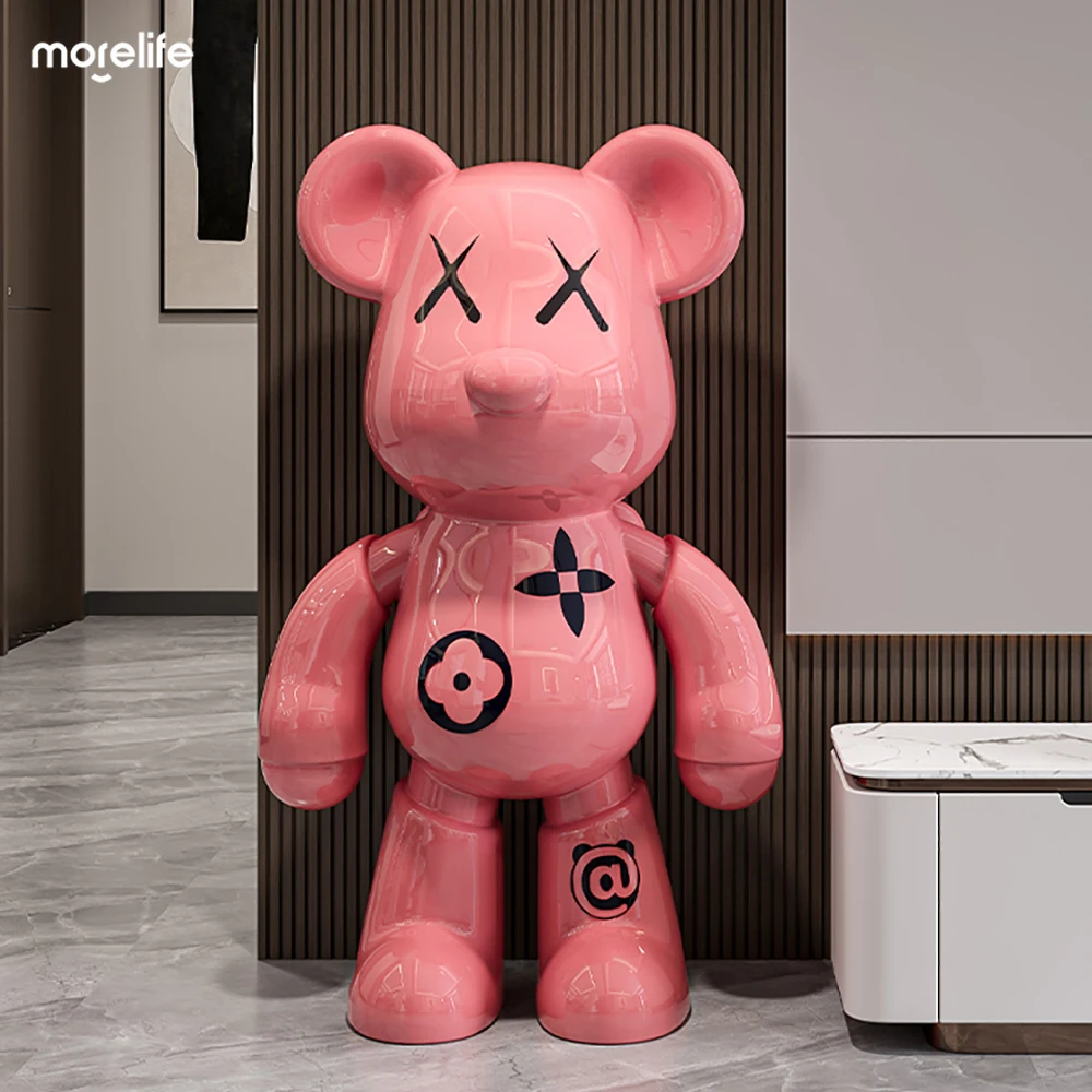 Modern Large Floor Standing Violent Sculpture Pink Bear Jewelry Ornaments High-end Living Room Large Decoration Home Decoration
Modern Large Floor Standing Violent Sculpture Pink Bear Jewelry Ornaments High-end Living Room Large Decoration Home Decoration