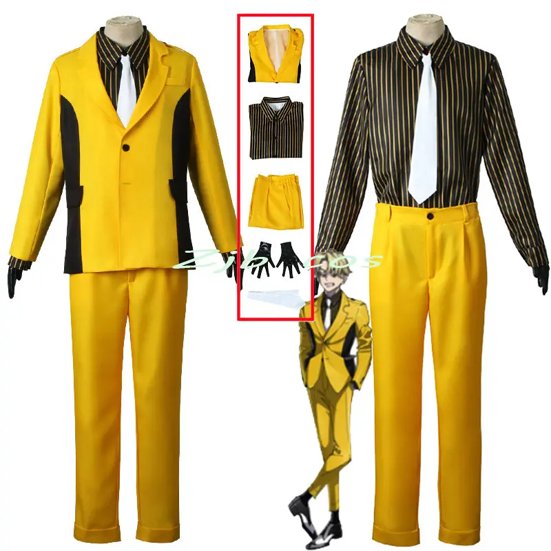 

Anime HIGH CARD Cosplay Costume Finn Oldman Cosplay Men Jackets Pants Shirt Glove Suit Halloween Carnival Uniforms