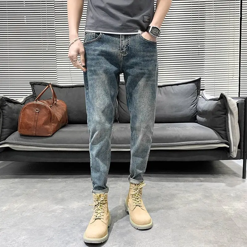 Jeans for Men 2023 Autumn Fashion Brand Slim Fit Small Feet Pants Korean Edition Trendy Men's Casual Elastic Pants for Men
Jeans for Men 2023 Autumn Fashion Brand Slim Fit Small Feet Pants Korean Edition Trendy Men's Casual Elastic Pants for Men