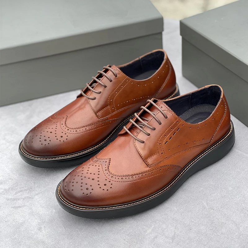 high-quality Men's cowhide casual leather shoes leather black brown
high-quality Men's cowhide casual leather shoes leather black brown