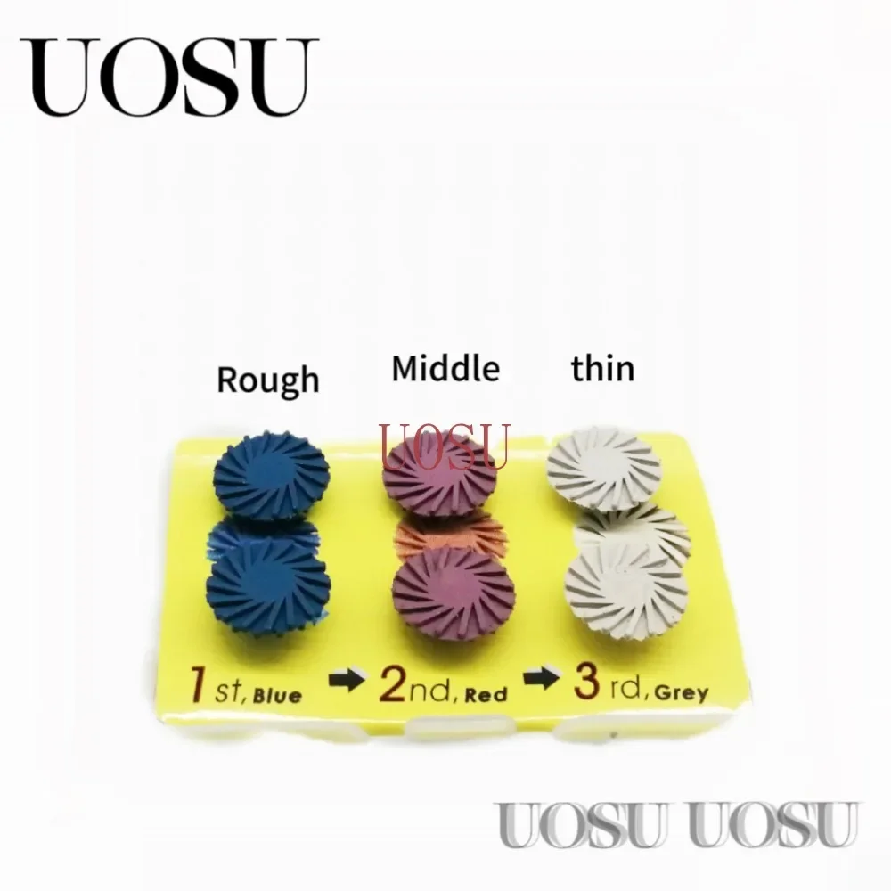 6Pcs Dental Rubber Polisher Composite Resin Diamond Impregnated 2-Step Polishing System RA Disc 14mm Wheel Kit Spiral Flex Brush
6Pcs Dental Rubber Polisher Composite Resin Diamond Impregnated 2-Step Polishing System RA Disc 14mm Wheel Kit Spiral Flex Brush