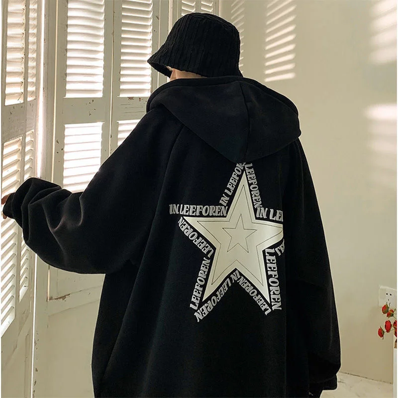 Hoodie Men's Oversized Star Printed Hoodie Autumn Winter New Casual Loose American High Street Style Zipper Sweatshirts Clothing
Hoodie Men's Oversized Star Printed Hoodie Autumn Winter New Casual Loose American High Street Style Zipper Sweatshirts Clothing