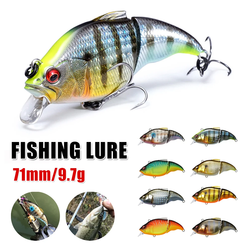 71Mm 9.7g Fishing Wobbler 2-Segmented Swimbait Crankbait Lifelike Hard Bait Floating Lure for Bass Pike Saltwater Fishing Tackle
71Mm 9.7g Fishing Wobbler 2-Segmented Swimbait Crankbait Lifelike Hard Bait Floating Lure for Bass Pike Saltwater Fishing Tackle