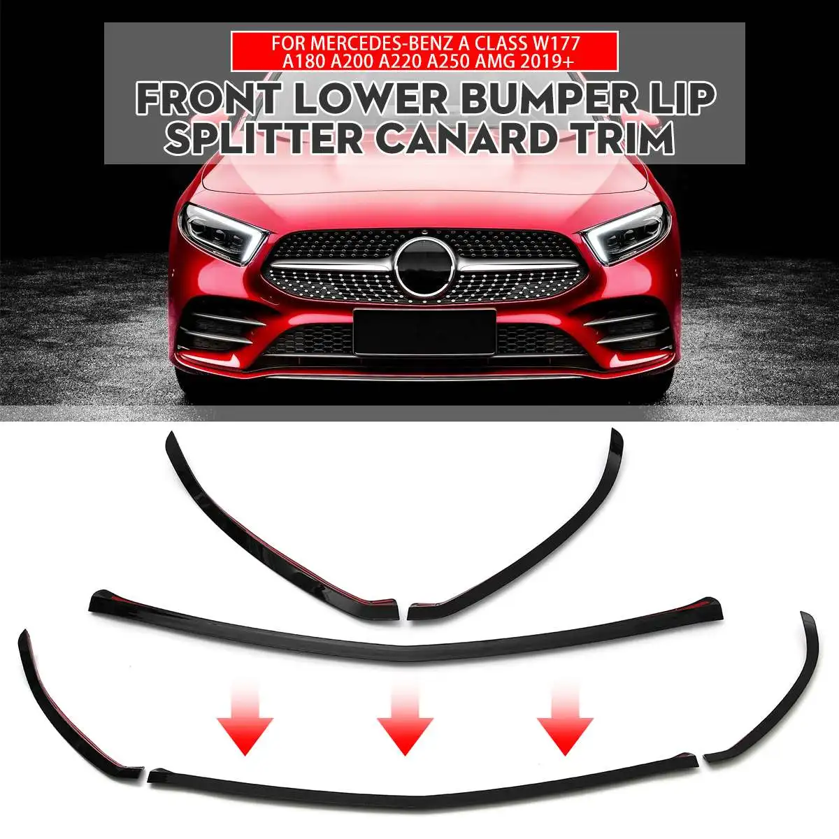 Car Front Lower Bumper Lip Splitter Canard Trim For Mercedes-benz A Class W177 A180 A200 A220 A250 AMG 2019 2020 2021+ Spoiler
Car Front Lower Bumper Lip Splitter Canard Trim For Mercedes-benz A Class W177 A180 A200 A220 A250 AMG 2019 2020 2021+ Spoiler