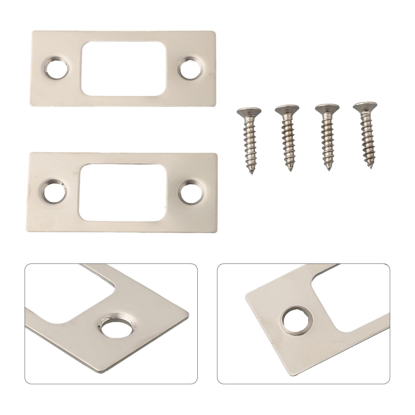 Amp up Your Protection 2pcs Door Backplate Stainless Steel Lock Deadbolt Strike Plates for Added Security Measures
Amp up Your Protection 2pcs Door Backplate Stainless Steel Lock Deadbolt Strike Plates for Added Security Measures