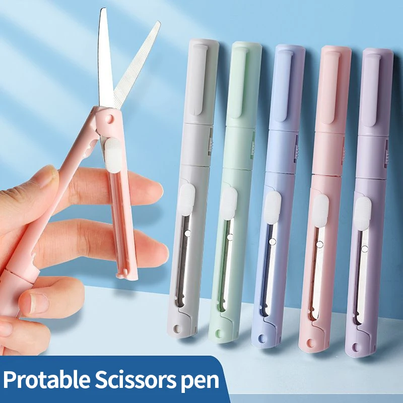 Mini Foldable Scissors with Pen Knife 2 in 1 Paper Cutter Utility Knife DIY Art Crafts Cutting Tools Kawaii Stationery Office
Mini Foldable Scissors with Pen Knife 2 in 1 Paper Cutter Utility Knife DIY Art Crafts Cutting Tools Kawaii Stationery Office