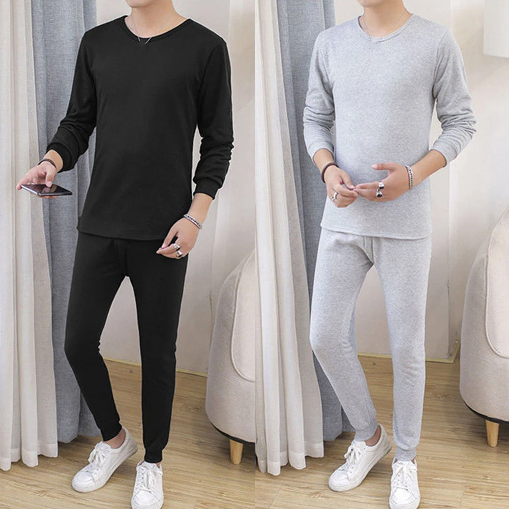 Men Winter Thermal Underwear Set Ultra-Soft Round Neck Bottom Wear Thick Elasticity Long Johns Top Solid Casual Sleepwear
Men Winter Thermal Underwear Set Ultra-Soft Round Neck Bottom Wear Thick Elasticity Long Johns Top Solid Casual Sleepwear