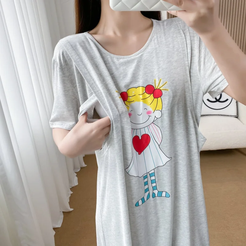 Pregnant Women Postpartum Breastfeeding Modal Dress For Pregnant Short Sleeve Maternity Top Summer Clothes 9201
Pregnant Women Postpartum Breastfeeding Modal Dress For Pregnant Short Sleeve Maternity Top Summer Clothes 9201