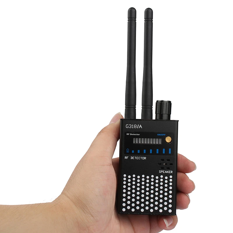 

Professional Wireless RF Signal Detector Bug Anti-Eavesdropping Hidden Camera Finder GSM Audio GPS Tracker Bluetooth Spy Scanner
