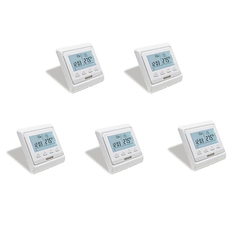 

5X 16A 230V LCD Programmable Warm Floor Heating Room Thermostat Thermoregulator Temperature Controller Manual Mechanical