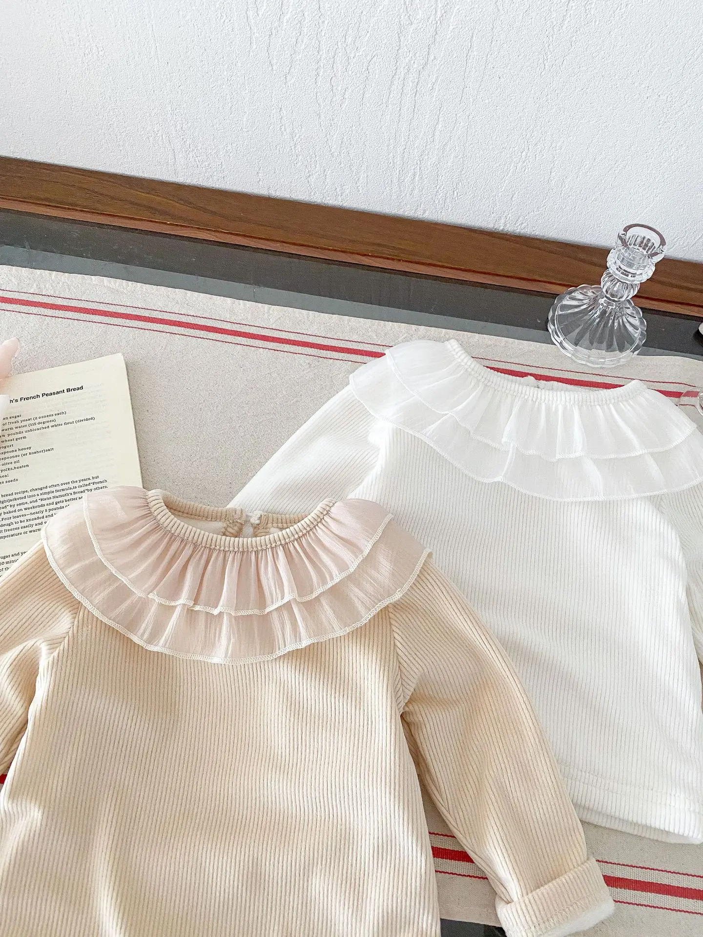 2025 Winter New Baby Girls Ruffle Collar Fleece Tees Infant Solid Bottoming Shirt Toddler Girls Plus Velvet Thick Warm Tops 35 S0c59a1c94f9c4916b1bcac06b96b3fa1M