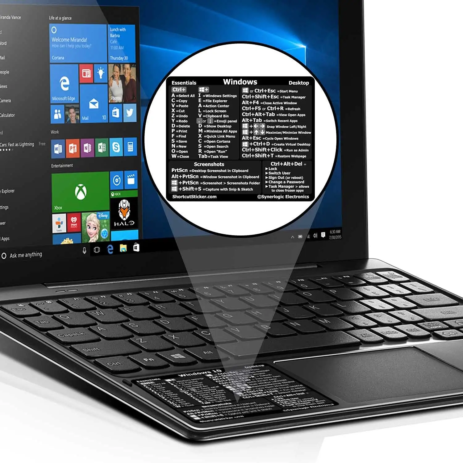 Generic Computer Reference Keyboard Shortcut Sticker Adhesive for PC