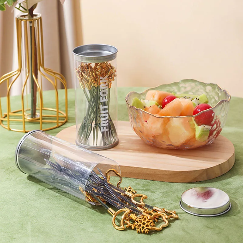 Fruit Snack Fork Gold-plated Home Creative Dessert Fork Portable Storage Tank Reusable Decorative Chopsticks Kitchen Tableware
Fruit Snack Fork Gold-plated Home Creative Dessert Fork Portable Storage Tank Reusable Decorative Chopsticks Kitchen Tableware