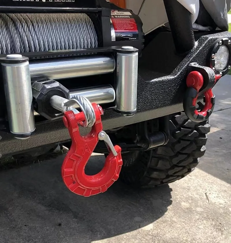 16Ton, 35000lbs, 3/8” die forged hook with rubber stopper for 12000lbs electric winch self-rescue trailer G70 hook tow rope AT, UTV 7 Mallzona S0c5ba92b3a0246bfa31aa9f2c95e38edv 16Ton, 35000lbs, 3/8” die forged hook with rubber stopper for 12000lbs electric winch self-rescue trailer G70 hook tow rope AT, UTV Mallzona