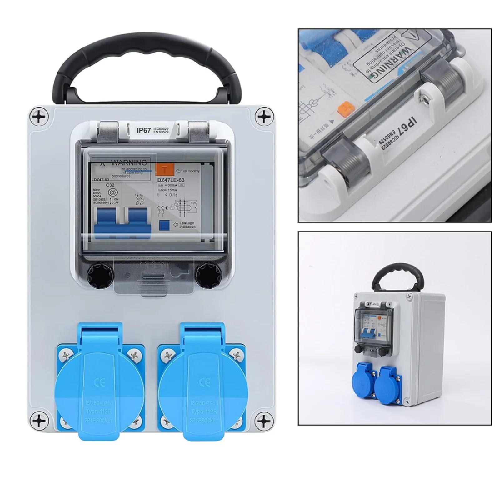 IP67 Portable Switch Socket Box Wall Power Distributor With Socket 2×16A 250V Outdoor Waterproof Switch Socket Box Electrical
IP67 Portable Switch Socket Box Wall Power Distributor With Socket 2×16A 250V Outdoor Waterproof Switch Socket Box Electrical