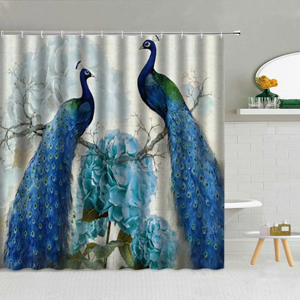 Chinese Bird Pattern Shower Curtain Beautiful Blue Peacocks Feather Flower Tree Scenery Bathroom Home Decor Curtains Set Cloth
Chinese Bird Pattern Shower Curtain Beautiful Blue Peacocks Feather Flower Tree Scenery Bathroom Home Decor Curtains Set Cloth