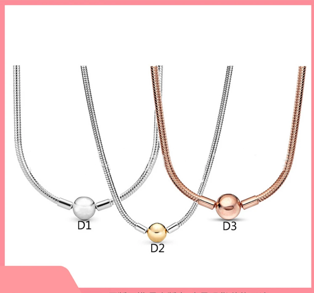 Pan S925 Sterling Silver Bracelet Silver Beads Silver Beads diy Rose Gold Moments Snake Necklace
Pan S925 Sterling Silver Bracelet Silver Beads Silver Beads diy Rose Gold Moments Snake Necklace