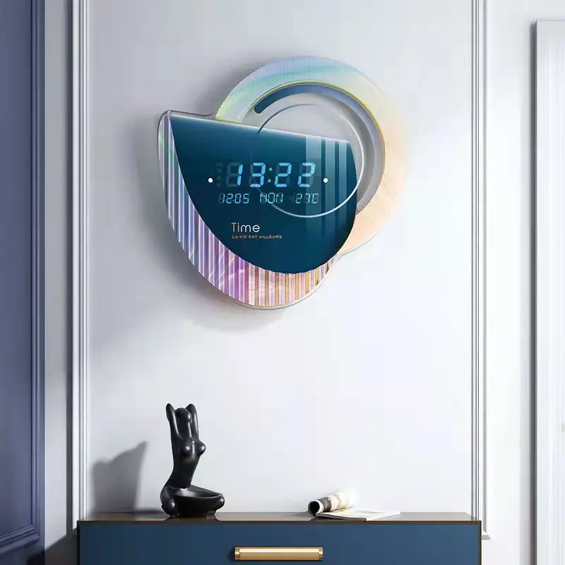 Creative Smart Electronic Clock Home Fashion Living Room Clock Light Luxury Modern Minimalist Decoration Wall Clock
Creative Smart Electronic Clock Home Fashion Living Room Clock Light Luxury Modern Minimalist Decoration Wall Clock